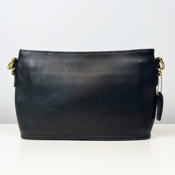 Coach Vintage Equestrian Slim Black Leather "Clutch" Crossbody Bag NO STRAP 9802 - Picture 7 of 16
